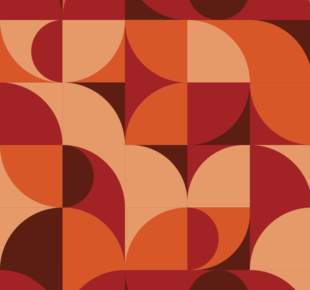 Vinyl tapijt oranje retro print rood - TenStickers