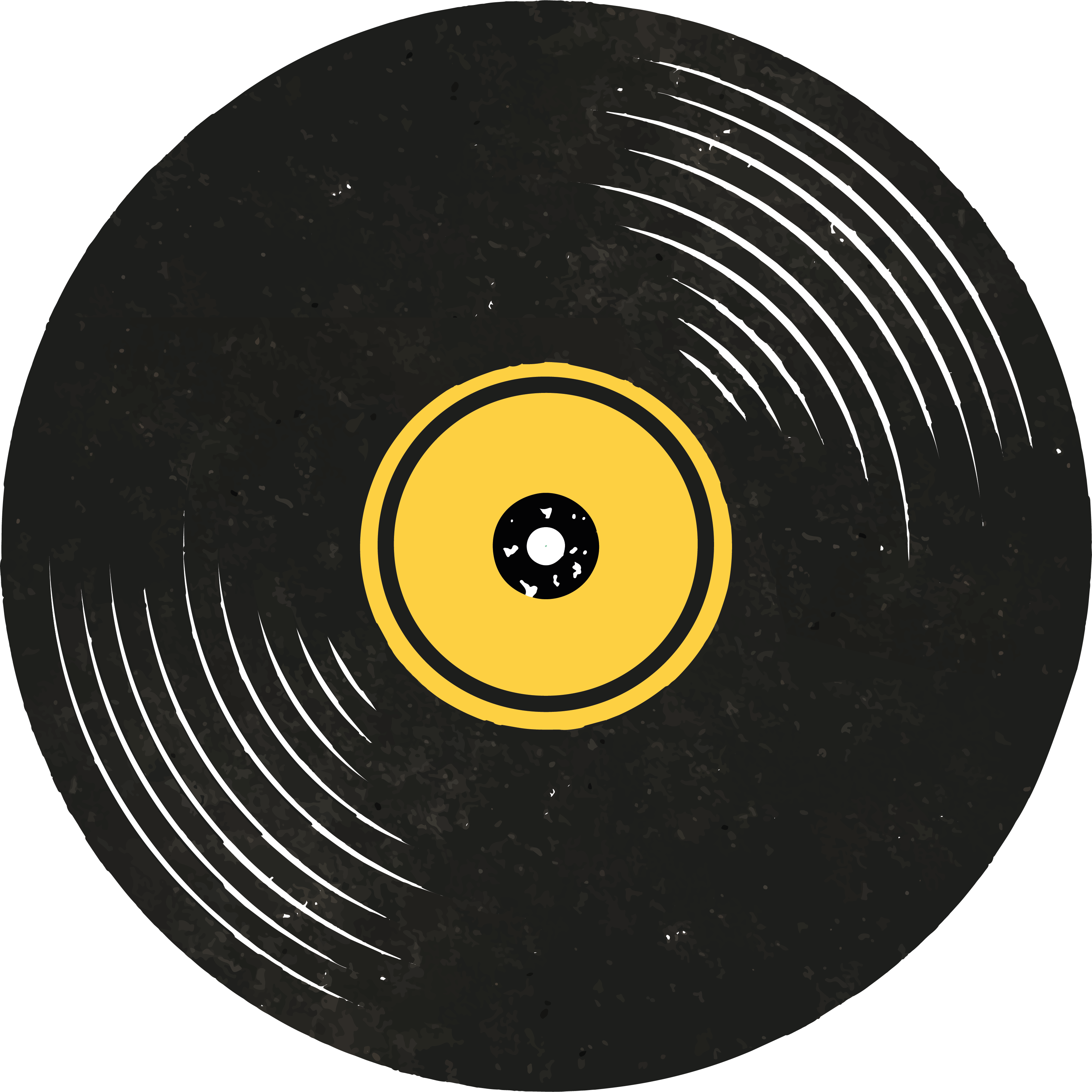 Vinyl tapijt zwart vintage vinyl platen - TenStickers