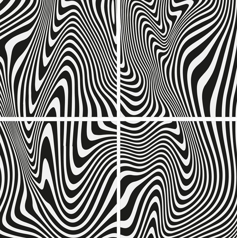 Vinyl tapijt zwart zebra 3d effect - TenStickers