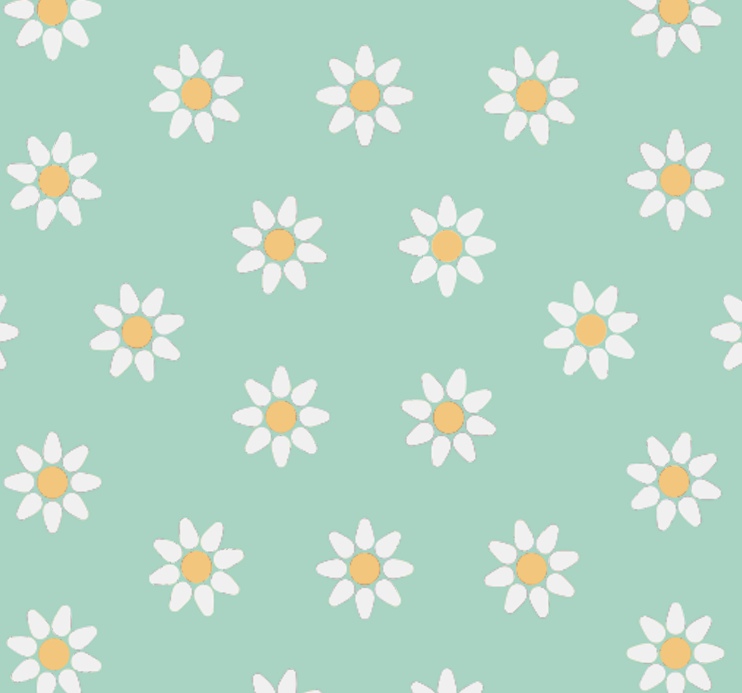 Vinyl tapijt groen kinderdaisy patroon - TenStickers