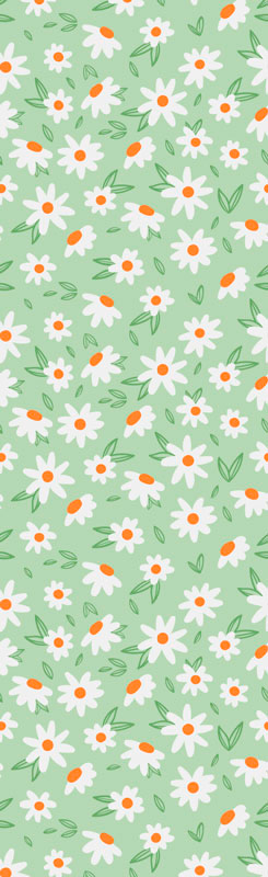 Vinyl tapijt groen margarita bloemen - TenStickers