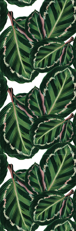 Vinyl tapijt groen maranta patroon - TenStickers