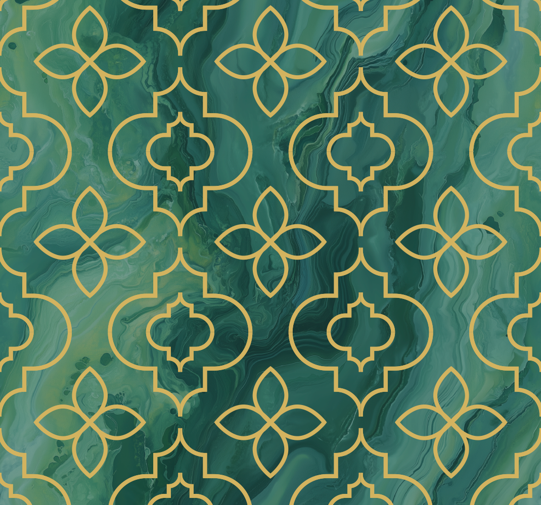 Vinyl tapijt groen turquoise - TenStickers