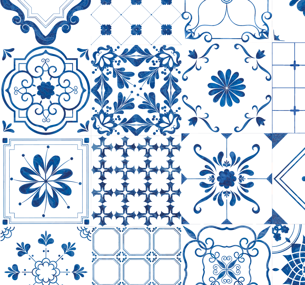 Vinyl tapijt buitenshuis nordic tegels - TenStickers