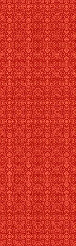 Vinyl tapijt rood met indiaans patroon - TenStickers