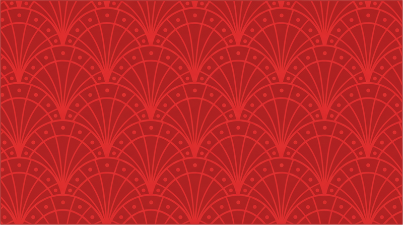 Vinyl tapijt rood elegant rood art deco - TenStickers