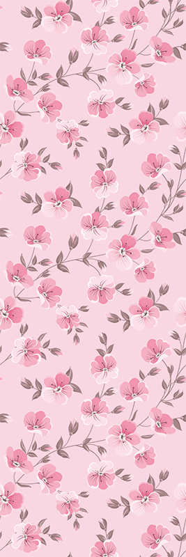 Vinyl tapijt roze schattige roze bloemen - TenStickers