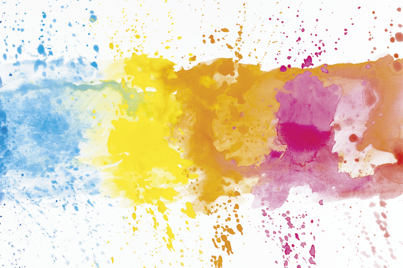 Kleurrijk verfspetters Vinyl tapijt  - TenStickers