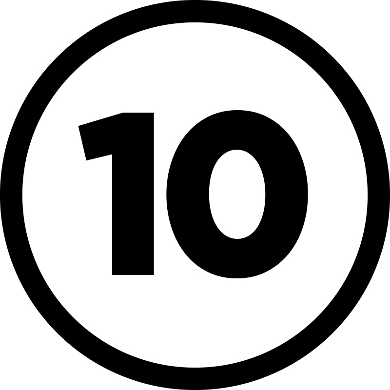 Aanpasbaar Cirkelvormig Nummer vinyl tapijt - TenStickers