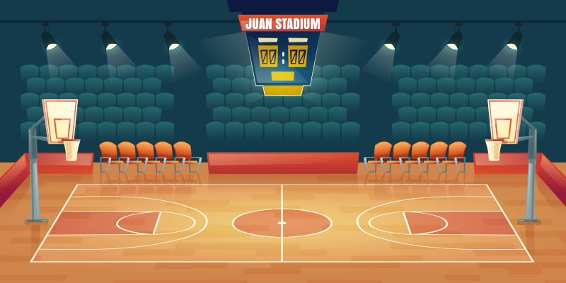 Sportveld op maat vinyl tapijt met naam - TenStickers