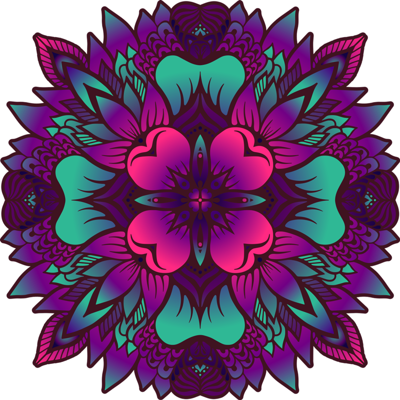 Vinyl tapijt mandala mandala ontwerp - TenStickers