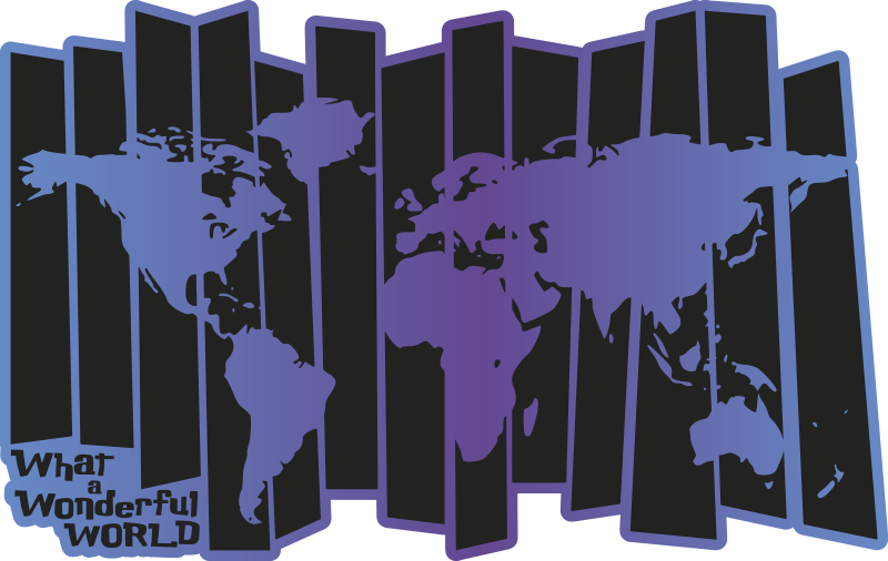 Wondere wereldvinyl vinyl tapijt wereldkaart - TenStickers