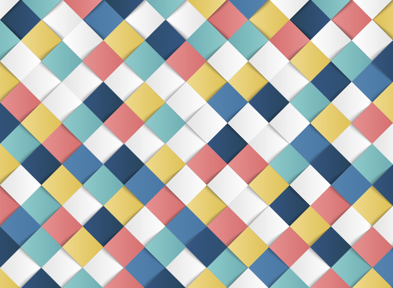 Kleurrijk harlekijnpatroon vinyl tapijt geometrisch - TenStickers