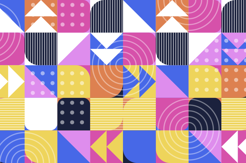 Vinyl tapijt geometrisch patroon spel - TenStickers