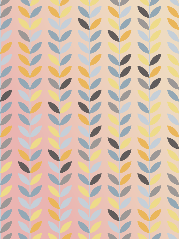 Abstract bladpatroon vinyl tapijt geometrisch - TenStickers