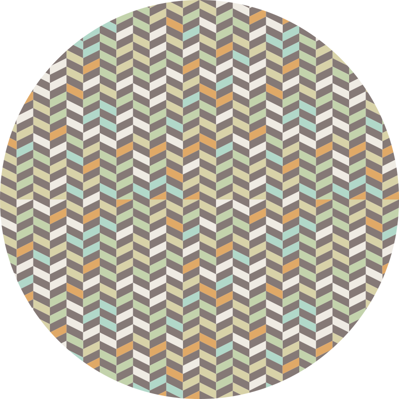 Chevron spectrum cirkel vinyl tapijt geometrisch - TenStickers