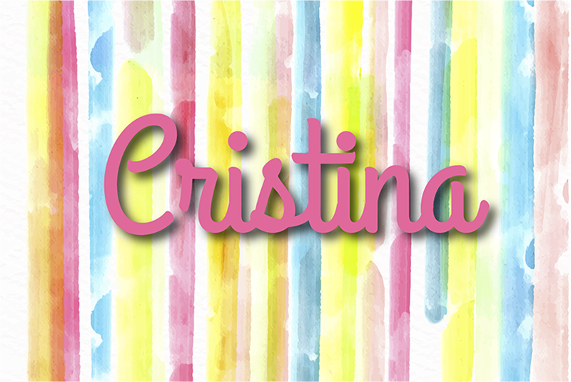 Gepersonaliseerde regenboog vinyl tapijt met naam - TenStickers