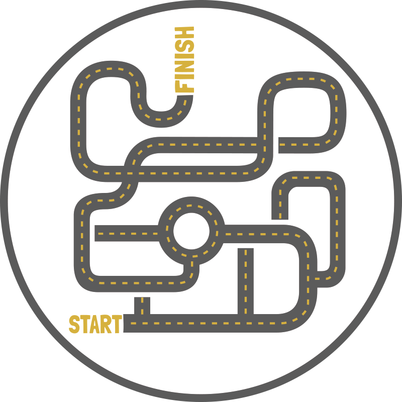 Wegavontuur vinyl tapijt spel - TenStickers