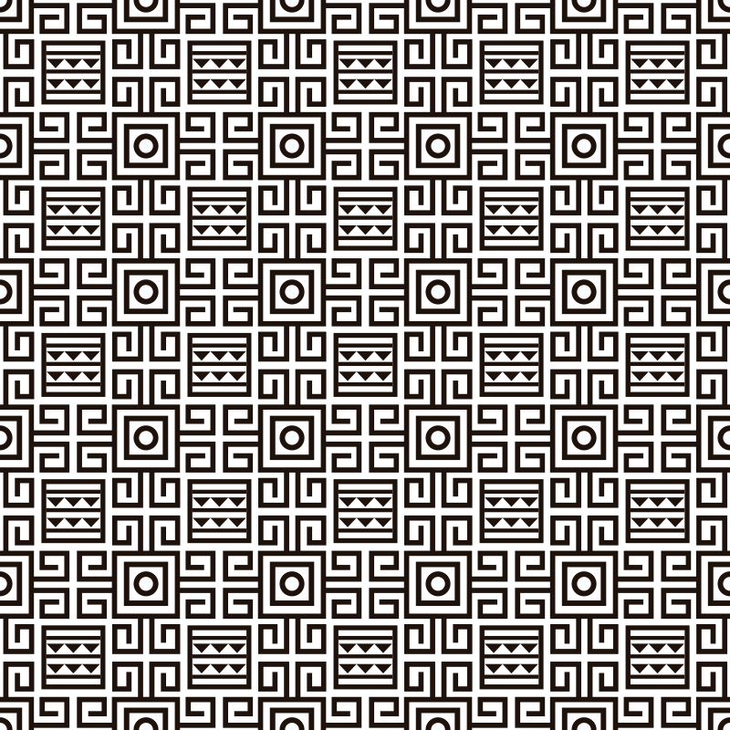 Geometrisch contrast van vormen vinyl tapijt geometrisch - TenStickers