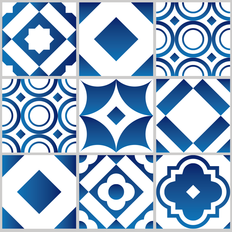 Elegante tegels vinyl keukenmat - TenStickers