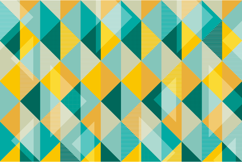 Geometrische driehoeksarray vinyl tapijt geometrisch - TenStickers
