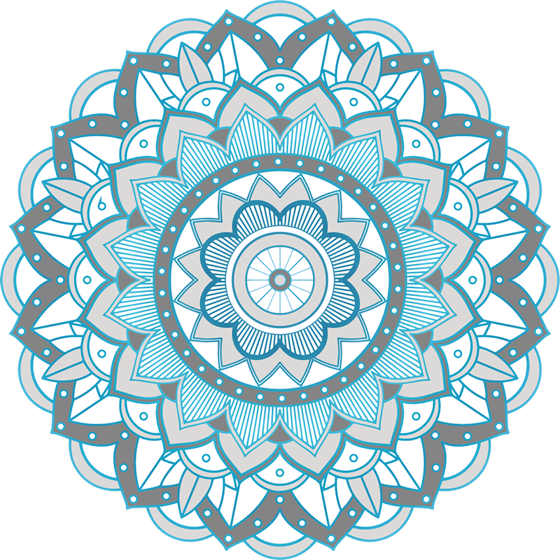 Vinyl tapijt mandala ingewikkelde mandala - TenStickers