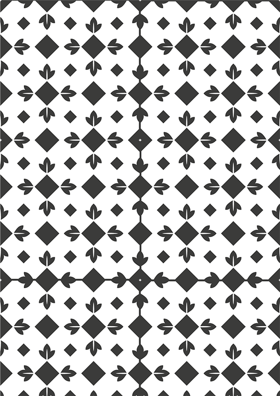 Contrasterende mozaïekpatroon vinyl tapijt textuur - TenStickers
