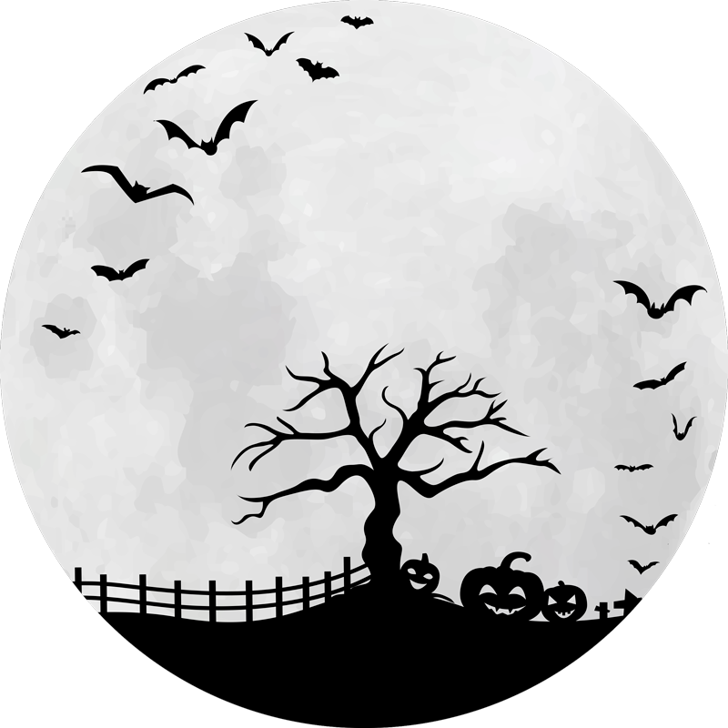 Vinyl tapijt halloween spookachtige halloween scene - TenStickers