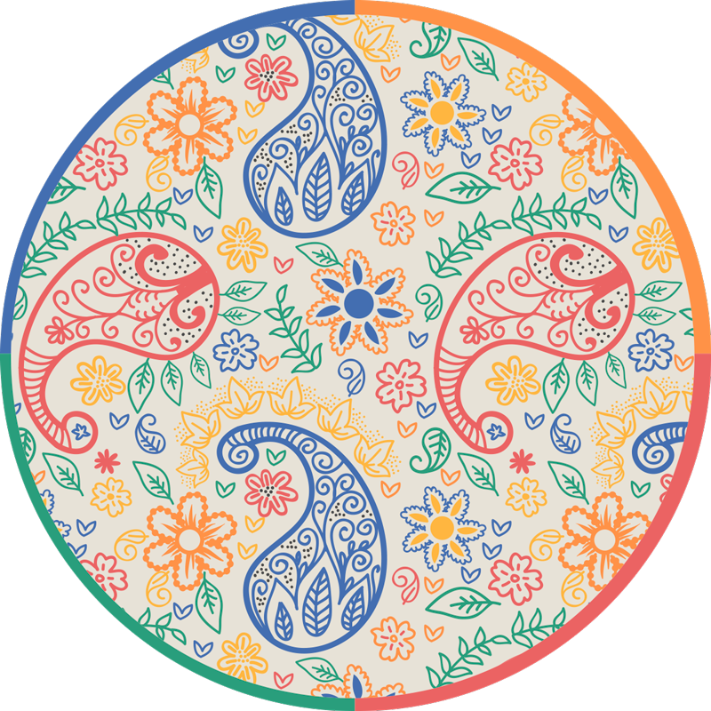 Vinyl tapijt bloemen en planten met bloemenmotieven - TenStickers