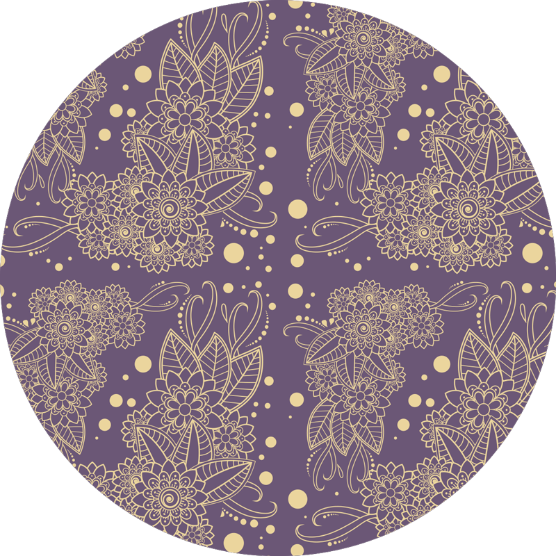 Vinyl tapijt mandala mandala motief elegant - TenStickers