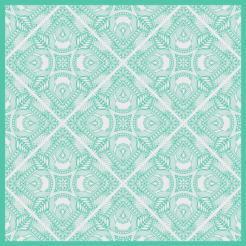 Geometrische overlay met figuren vinyl tapijt geometrisch - TenStickers