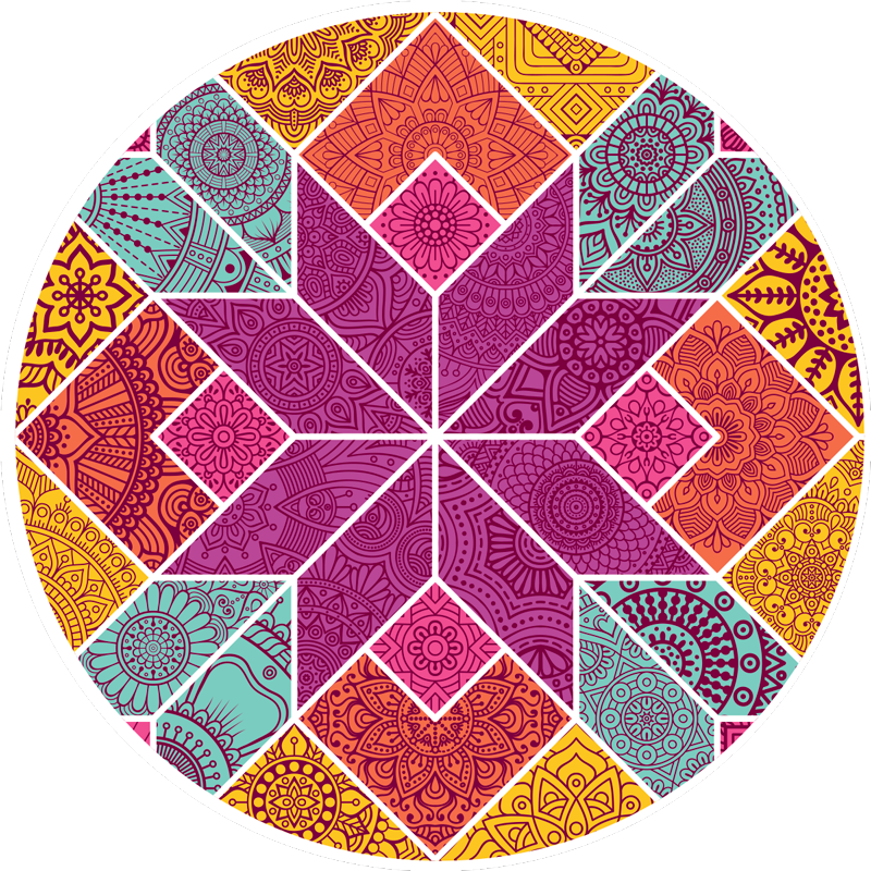 Vinyl tapijt mandala mandala complexiteit - TenStickers
