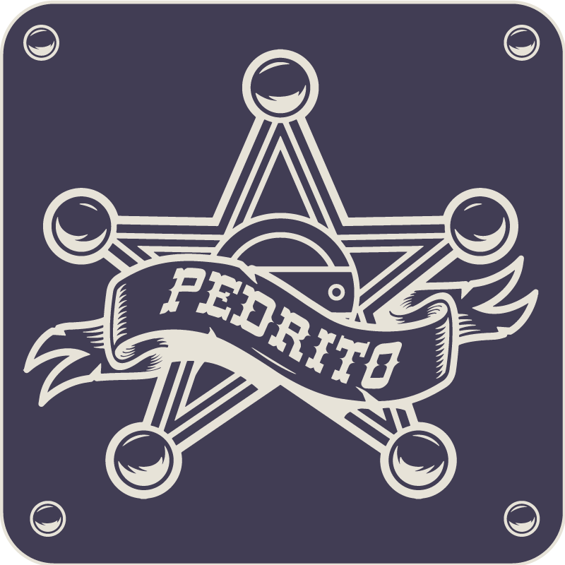 Gepersonaliseerd embleem vinyl tapijt met naam - TenStickers