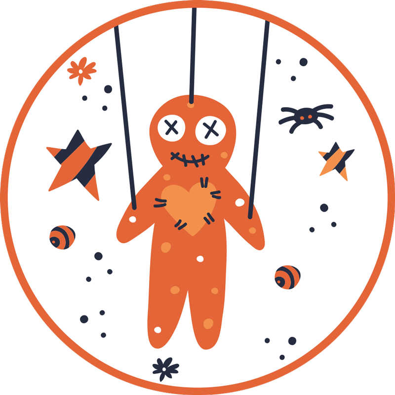 Vinyl tapijt halloween peperkoekman - TenStickers