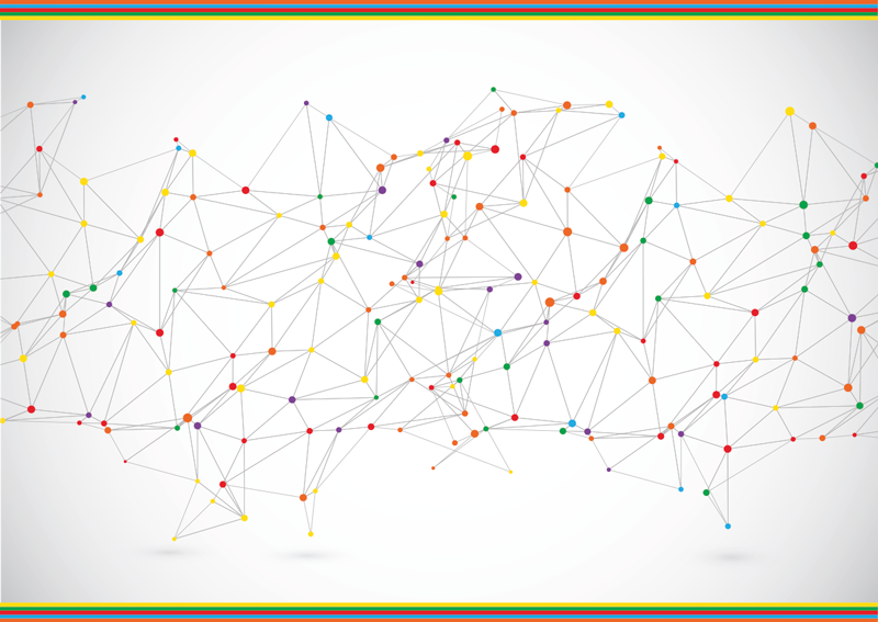 Geometrische verbindingen vinyl tapijt geometrisch - TenStickers