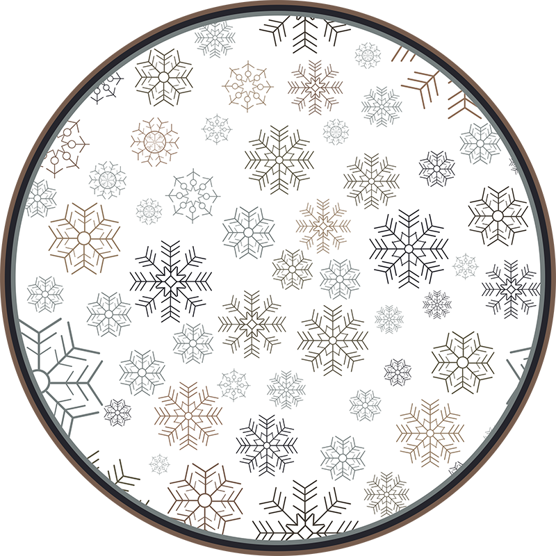 Sneeuwvlokpatronen vinyl tapijt kerstmis - TenStickers