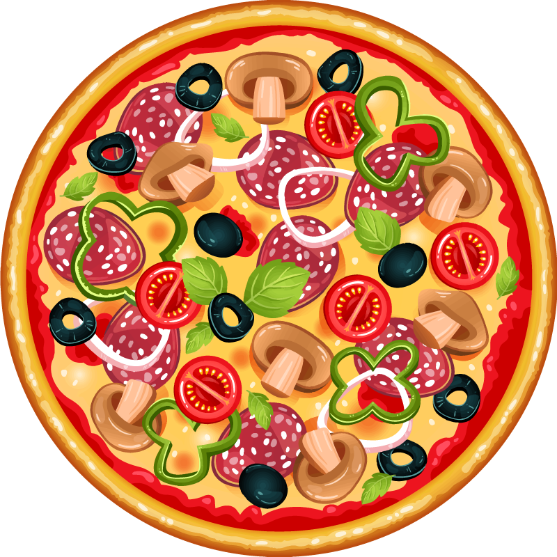 Heerlijke pizzapunt vinyl tapijt keuken - TenStickers