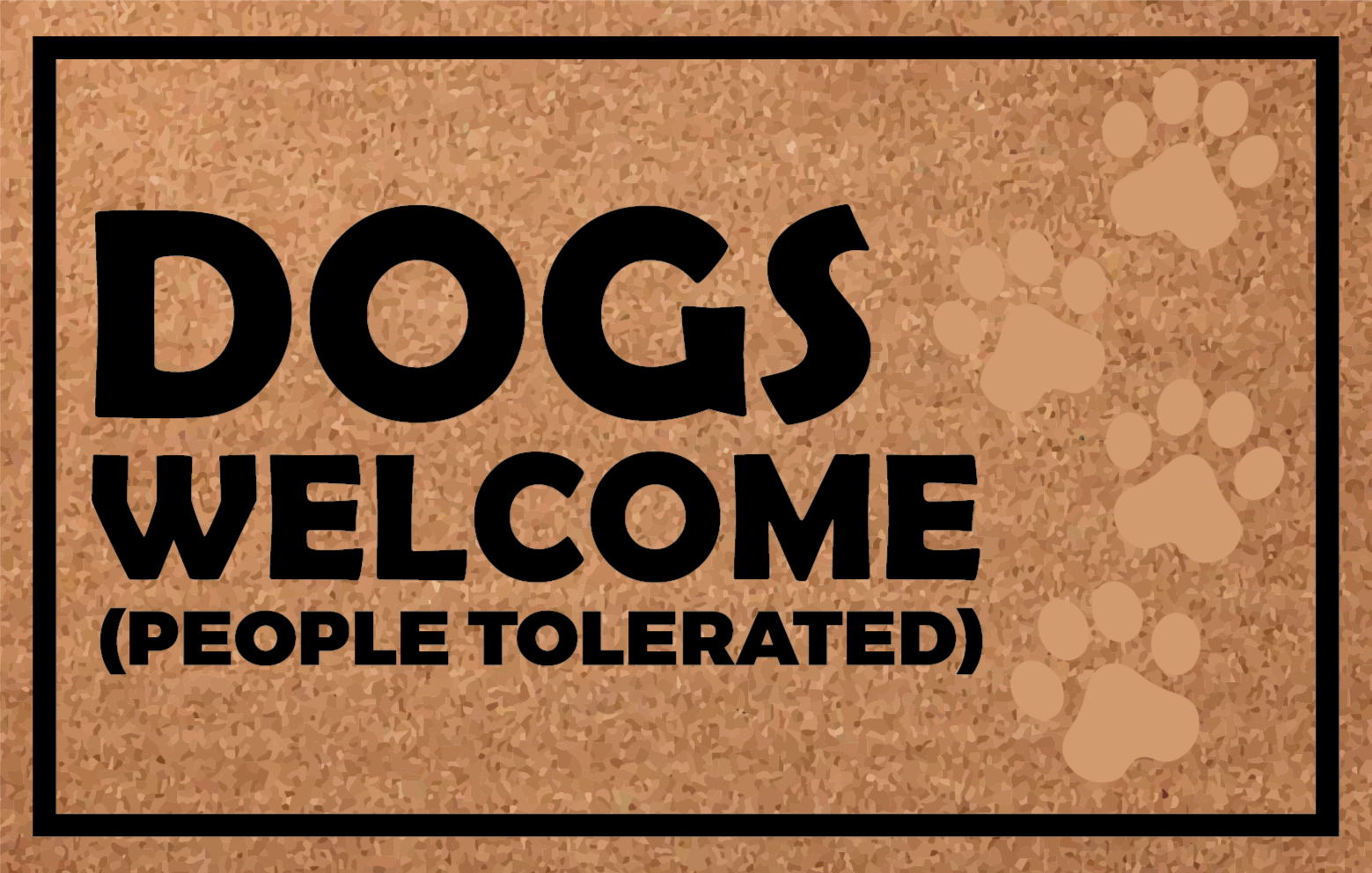 Honden welkom teken vinyl tapijt zinnen en teksten - TenStickers