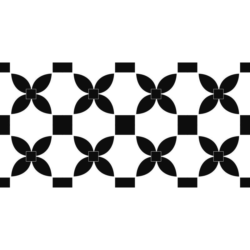 Monochrome tegels vinyl tapijt keuken - TenStickers