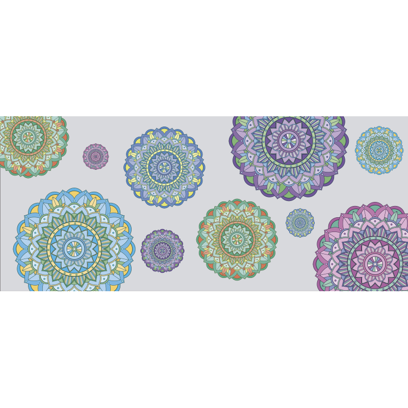 Vinyl tapijt mandala mandala ensemble - TenStickers