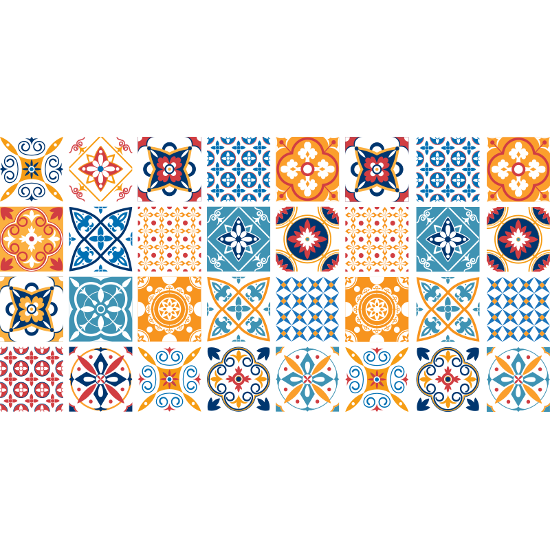 Handgeschilderde portugese tegels - TenStickers