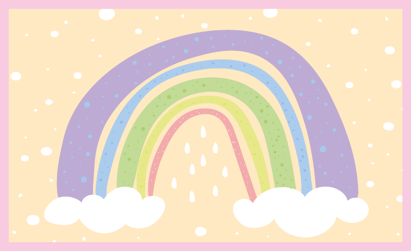 Pastel regenboog vinyl tapijt meer kinderen - TenStickers