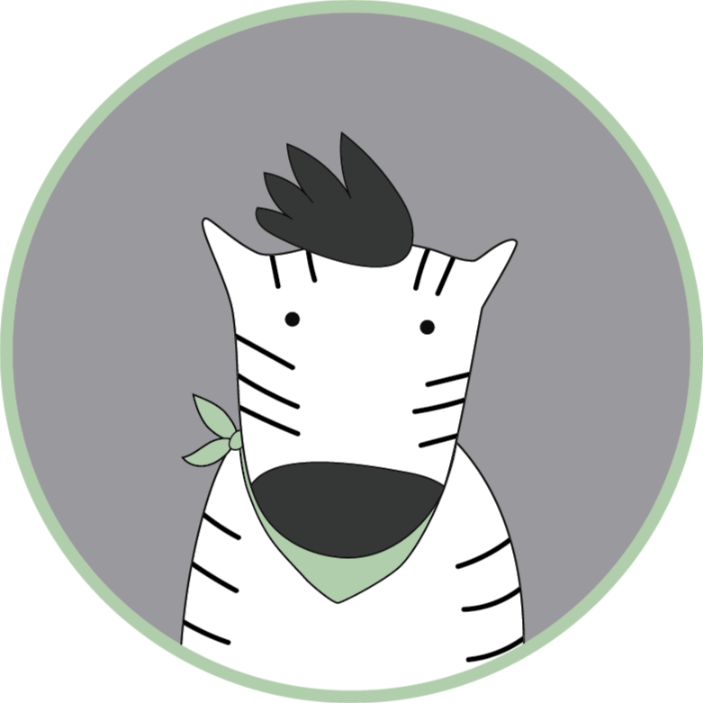 Vrolijke zebra vinyl tapijt kind - TenStickers