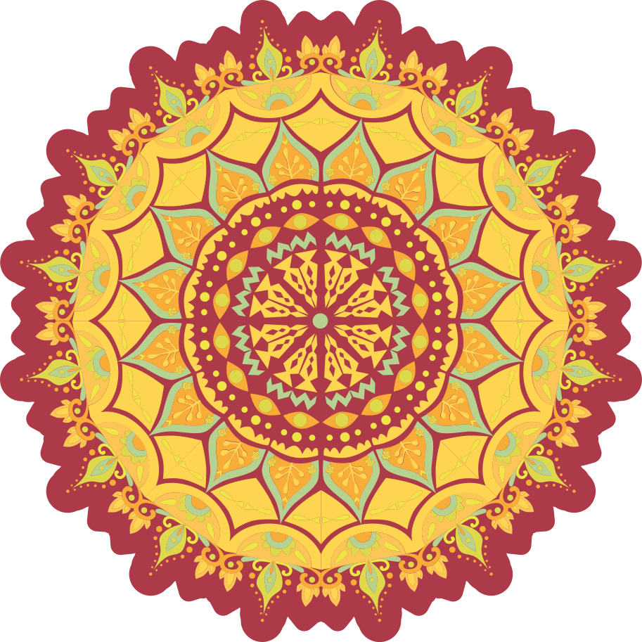 Vinyl tapijt mandala vloerkunst mandala - TenStickers