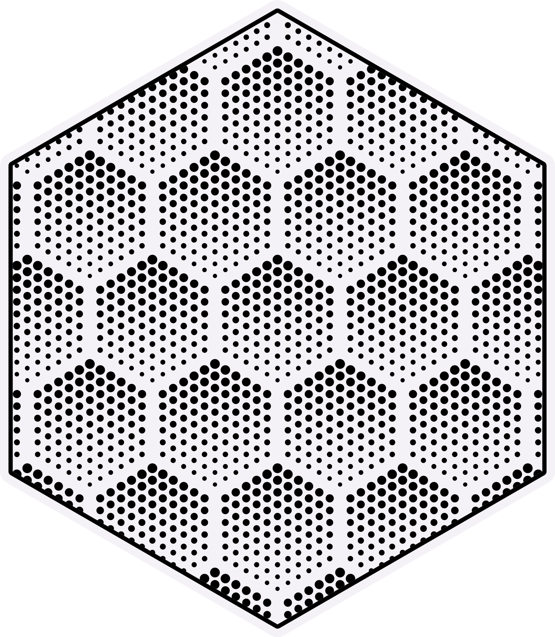 Zeshoekig stippenpatroon vinyl tapijt geometrisch - TenStickers