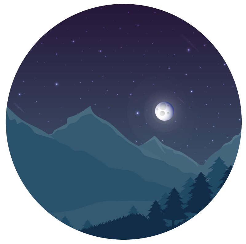 Bergachtig vallen van de avond vinyl tapijt natuur - TenStickers