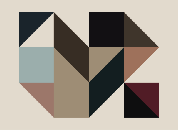 Decor met geometrische vormen vinyl tapijt geometrisch - TenStickers