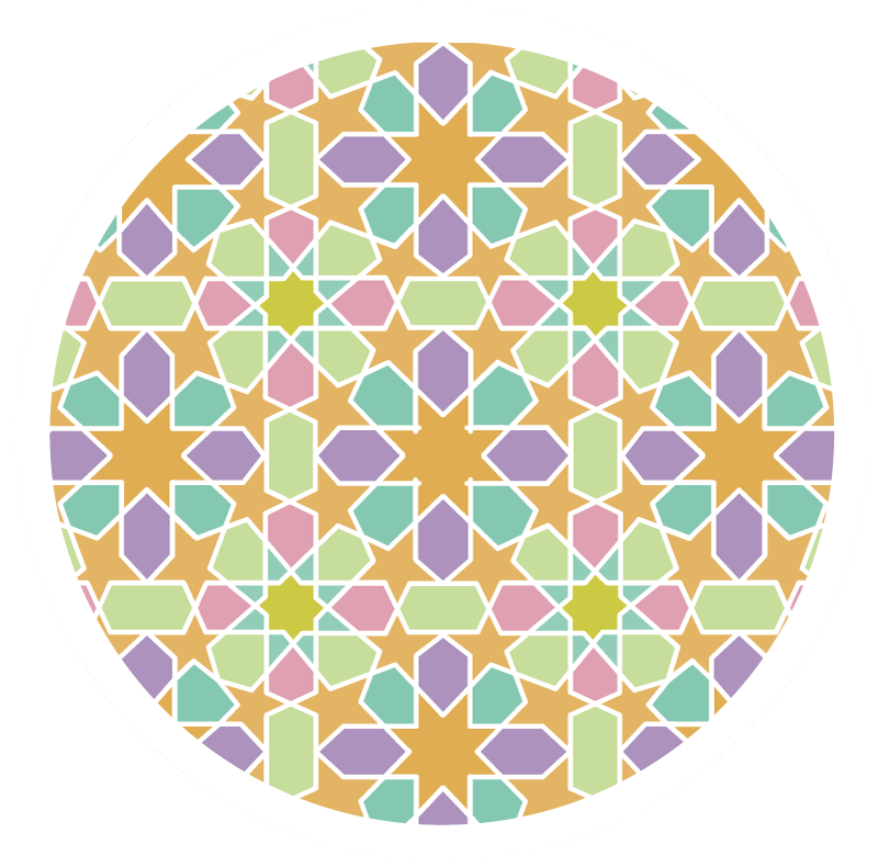 Stermozaïekcirkel vinyl tapijt geometrisch - TenStickers