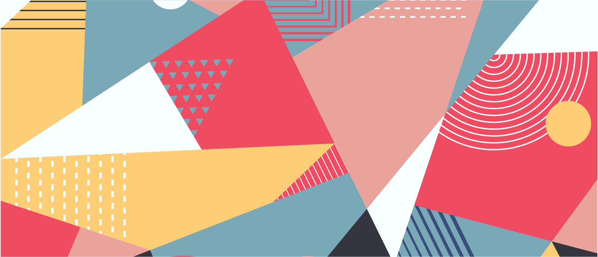 Kleurrijke geometrische compositie vinyl tapijt geometrisch - TenStickers