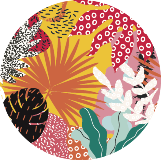 Tropische botanische harmonie vinyl tapijt - TenStickers